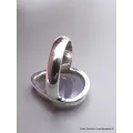 Bague Labradorite bleue forme goutte Taille 59 - Bijoux en Labradorite Bleue