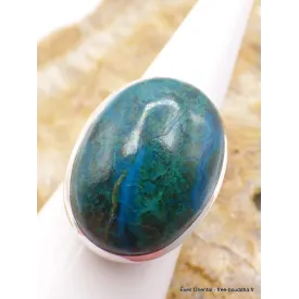 Bague Chrysocolle du Pérou ovale taille 56 - Bagues pierres naturelles