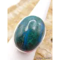 Bague Chrysocolle du Pérou ovale taille 56 - Bagues pierres naturelles