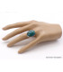 Bague Chrysocolle du Pérou ovale taille 56 Bagues pierres naturelles XV69.4