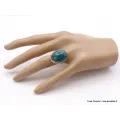Bague Chrysocolle du Pérou ovale taille 56 - Bagues pierres naturelles