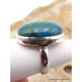 Bague Chrysocolle du Pérou ovale taille 56 - Bagues pierres naturelles