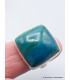 Bague Chrysocolle du Pérou carrée taille 55/56 Bagues pierres naturelles XV69.5