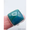 Bague Chrysocolle du Pérou carrée taille 55/56 - Bagues pierres naturelles
