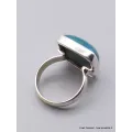 Bague Chrysocolle du Pérou carrée taille 55/56 - Bagues pierres naturelles