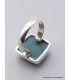 Bague Chrysocolle du Pérou carrée taille 55/56 Bagues pierres naturelles XV69.5