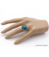 Bague Chrysocolle du Pérou carrée taille 55/56 Bagues pierres naturelles XV69.5