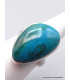 Bague Chrysocolle du Pérou asymétrique taille 57 Bagues pierres naturelles XV69.6