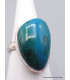 Bague Chrysocolle du Pérou asymétrique taille 57 Bagues pierres naturelles XV69.6