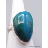 Bague Chrysocolle du Pérou asymétrique taille 57 Bagues pierres naturelles XV69.6