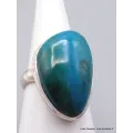 Bague Chrysocolle du Pérou asymétrique taille 57 - Bagues pierres naturelles