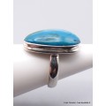 Bague Chrysocolle du Pérou asymétrique taille 57 Bagues pierres naturelles XV69.6