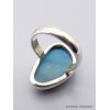 Bague Chrysocolle du Pérou asymétrique taille 57 Bagues pierres naturelles XV69.6