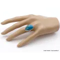 Bague Chrysocolle du Pérou asymétrique taille 57 - Bagues pierres naturelles