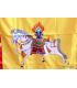 Tenture tibétaine bouddhiste Cheval Lungta jaune d'or Tentures tibétaines Bouddha TEN LB16