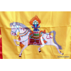 Tenture tibétaine bouddhiste Cheval Lungta jaune d'or Tentures tibétaines Bouddha TEN LB16