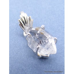 Pendentif diamant d'Herkimer bélière feuille Bijoux en Diamant d'Herkimer YM82.1