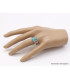 Bague pour Homme en Turquoise Mohave naturelle Bagues pierres naturelles PU40
