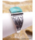 Bague pour Homme en Turquoise Mohave naturelle Bagues pierres naturelles PU40