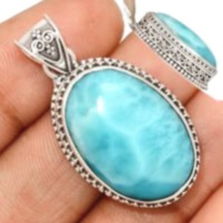 Bijoux en Larimar