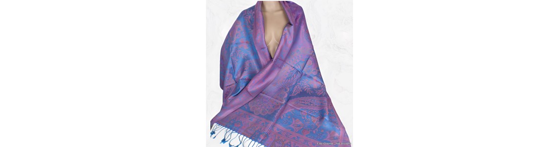 Pashminas pure soie