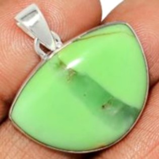 Bijoux en Chrysoprase Citron