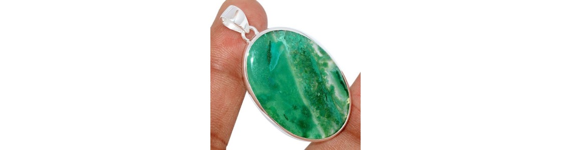 Bijoux en Mtorolite - Emeraude sur Chrysoprase