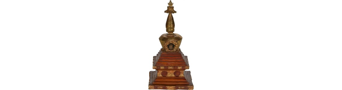 Stupa tibétain bouddhiste et temple