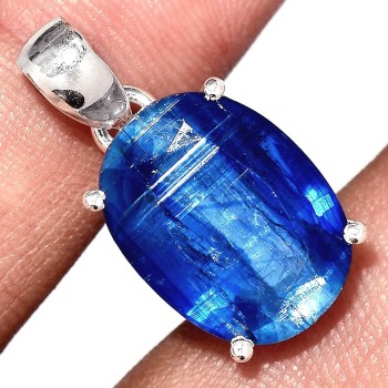 Bijoux en Cyanite Bleu Paon