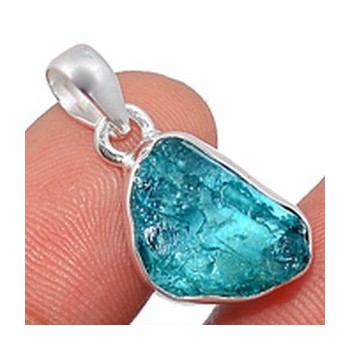 Bijoux en Apatite Bleu Néon