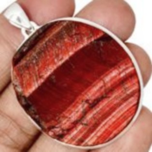 Bijoux en Oeil de Tigre rouge brut