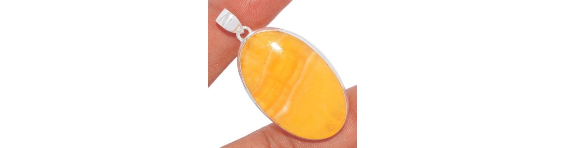 Bijoux en Agate jaune dorée