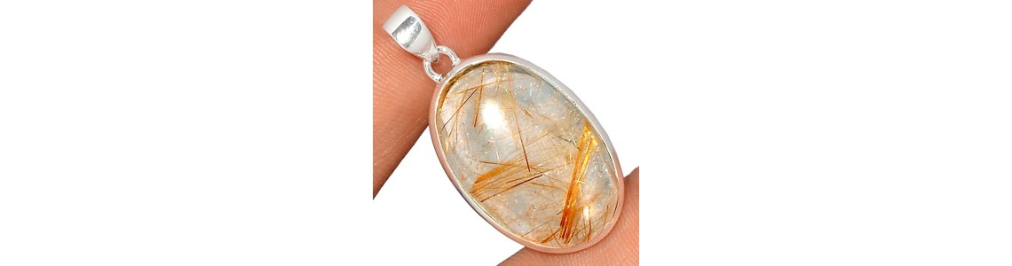 Bijoux en Quartz Rutile Doré