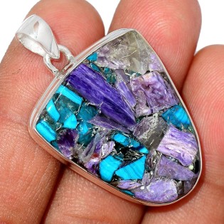 Bijoux en Charoite sur Chrysocolle