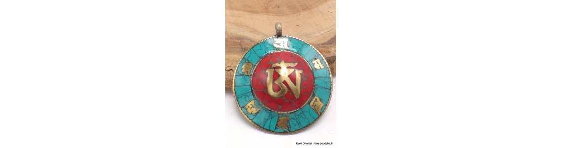 Pendentif tibétain bouddhiste