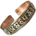 Bracelet tibétain cuivre, métal, laiton