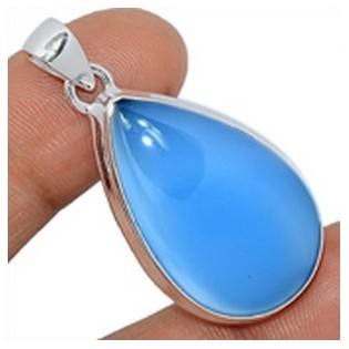 Bijoux en Calcédoine bleue