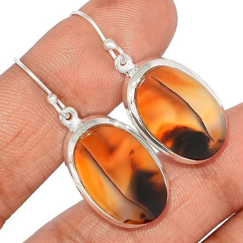 boucles d'oreilles agate du Montana
