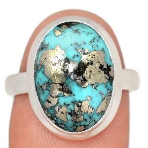 bague turquoise de Nishapur, pierre naturelle