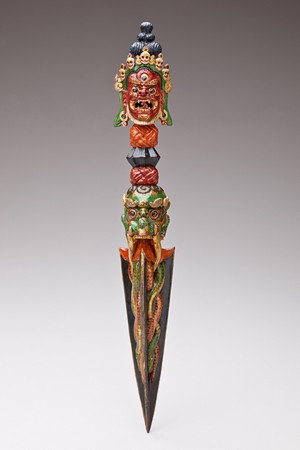 dague rituelle ancienne ou phurba tibétain