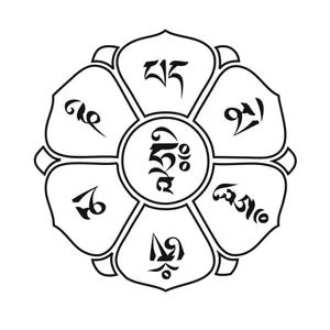 le mantra de chenrezi, le plus fréquent des symboles bouddhistes