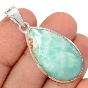 pendentif aragonite bleue