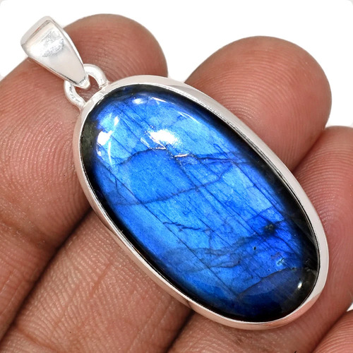 pendentif labradorite bleue pierre naturelle