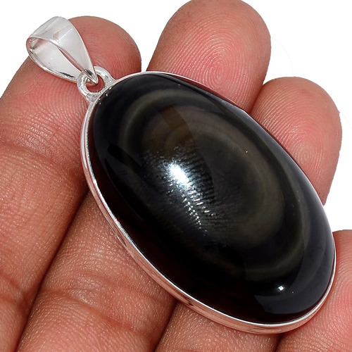 pendentif obsidienne pierre naturelle protectrice