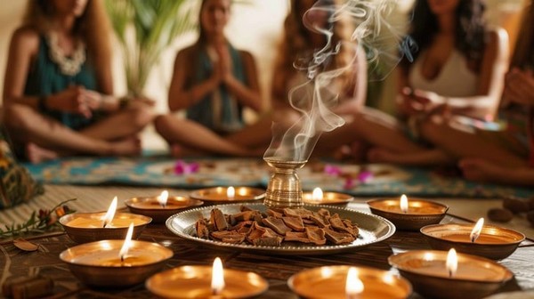 encens tibétain et rituel bouddhiste