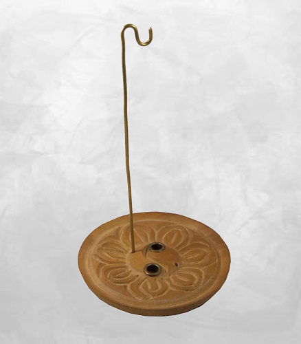 porte encens cordelette tige laiton