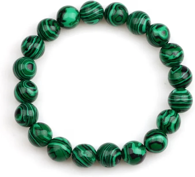 bracelet en fausse malachite
