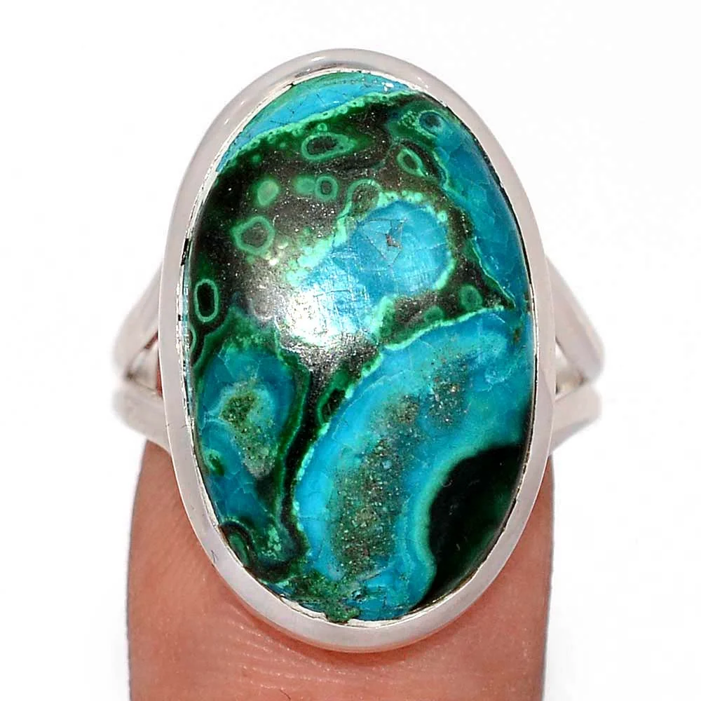 bague malachite chrysocolle pierre naturelle