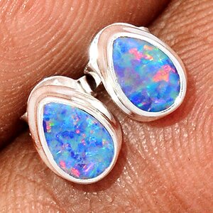boucles d oreilles opale australienne