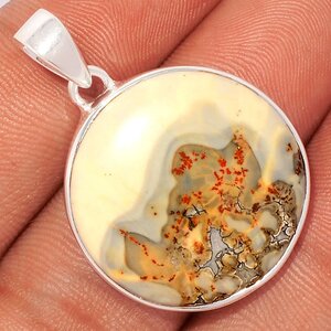 pendentif jaspe maligano blanc